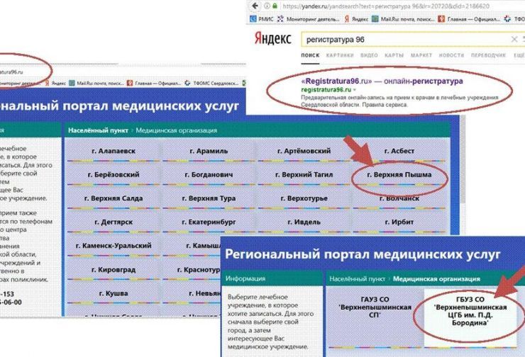 Портал пациента Свердловская область (регистратура 96)